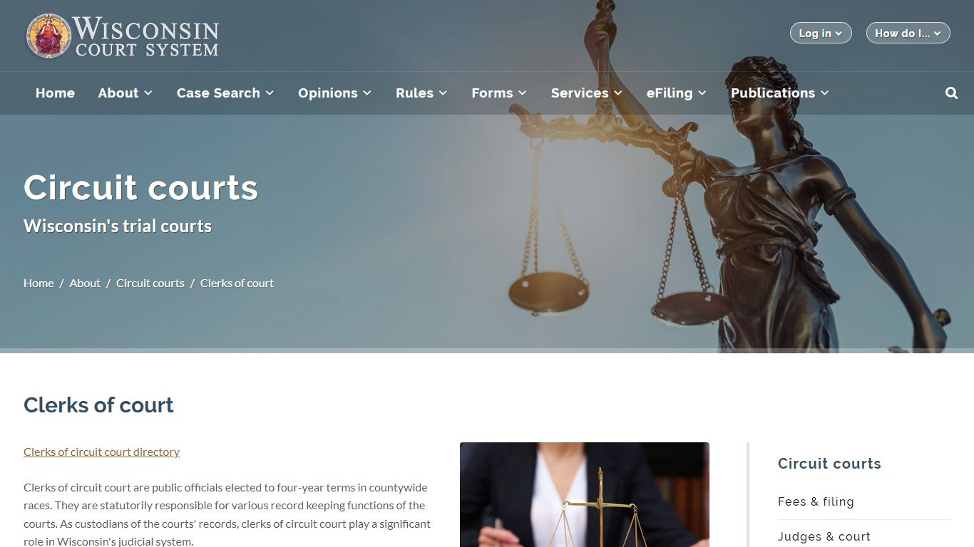Wisconsin Court System - Circuit court clerks